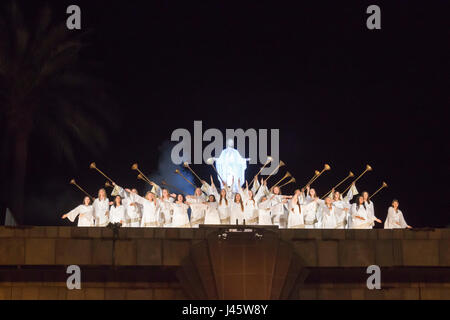 Mesa, Arizona - The Mesa Ostern Pagent, genannt "Jesus der Christus" wird jährlich in den Wochen vor Ostern von der Mormonenkirche vorgestellt. Es verwendet eine Zertifizierungsstelle Stockfoto