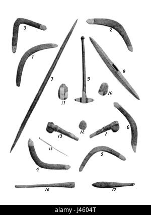 Hinweise zu den Ureinwohnern der neuen South Wales Abb. 4 Aborigines Waffen Stockfoto