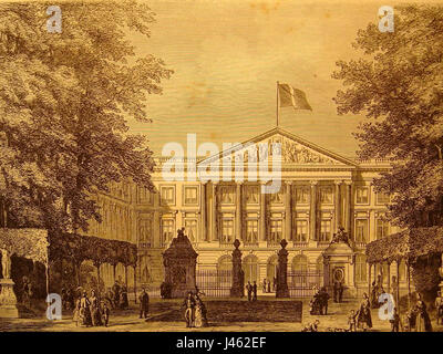 Das Palais de la Nation in Brüssel, Belgien, ist Sitz der belgischen Abgeordnetenkammer. Dieses neoklassizistische Gebäude ist ein Schlüsselsymbol der belgischen Demokratie und des politischen Lebens. Stockfoto