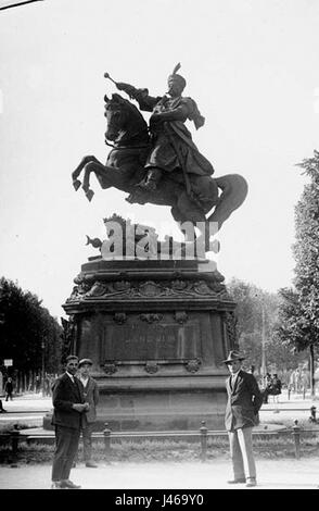 Denkmal für Jan III. Sobieski in Lemberg Stockfoto