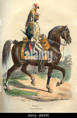 Napoleon Kaiserin Dragoner von Bellange Stockfoto