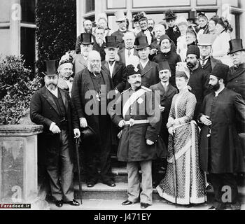 Naser al-Din Schah Qajar und Stockfoto