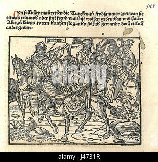 Osmanische Kavallerie während der Belagerung von Rhodos Breydenbach Bernhard Von 1486 Stockfoto