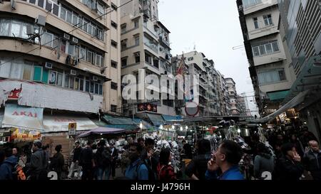 Sham Shui Po Apliu Street, Hong Kong Stockfoto