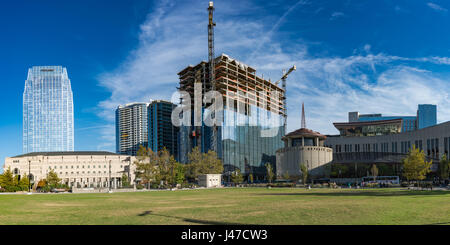 Nashville Skyline vom Musik Walk of Fame Stadtpark Stockfoto