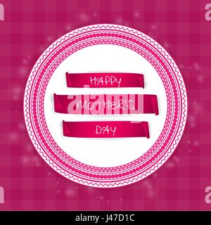 Glücklich Muttertag Grußkarte. Vektor-Illustration Stock Vektor