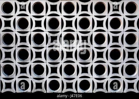 Black and white Ornament as garden fence Stockfoto