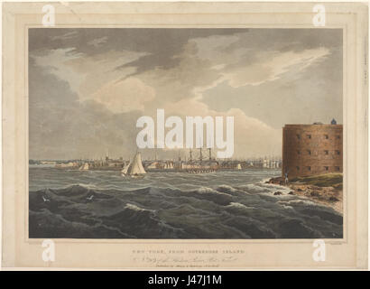New York von Governors Island (NYPL Hades 1785718 1650687) Stockfoto