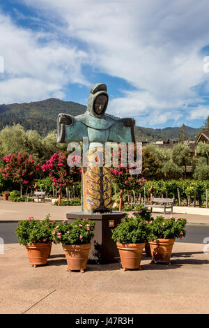 Statue, künstlerische, Kunst, Kunstwerk, Eingang, Oakville, Napa Valley, Robert Mondavi Winery, Napa County, Kalifornien Stockfoto