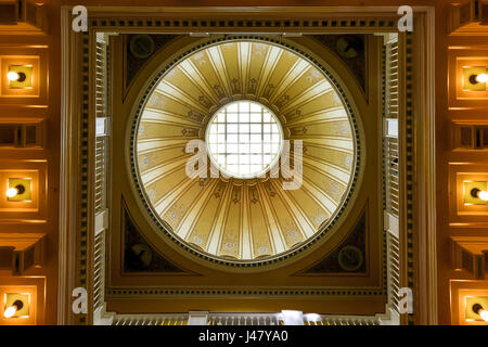 Richmond, Virginia - 19. Februar 2017: Kuppel in Virginia State Capitol in Richmond, Virginia. Stockfoto