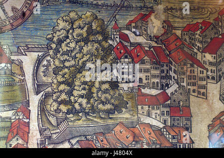 Murerplan Koloriert (Haus Zum Rech) Lindenhof 2013-04-08-15-38-07 Stockfoto