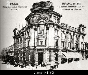 Moskau Kuznetsky Straße 15 8 alt Stockfoto