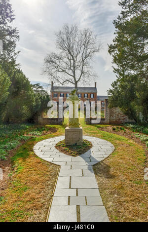 Chatham Manor, ein georgianischen Stil Zuhause am Rappahannock River im Stafford County, Virginia, gegenüber Fredericksburg im Jahre 1771 abgeschlossen. Stockfoto