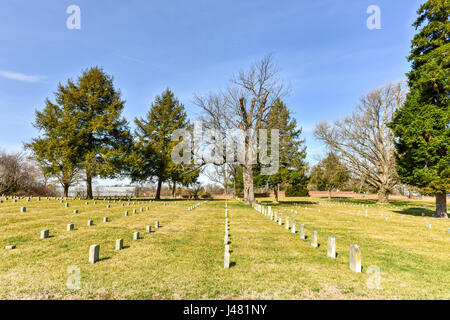 Kanonen auf einem Schlachtfeld in Fredericksburg, Virginia Stockfoto