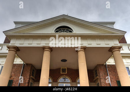 Hause Jeffersons Monticello bei Charlottesville, Virginia. Stockfoto