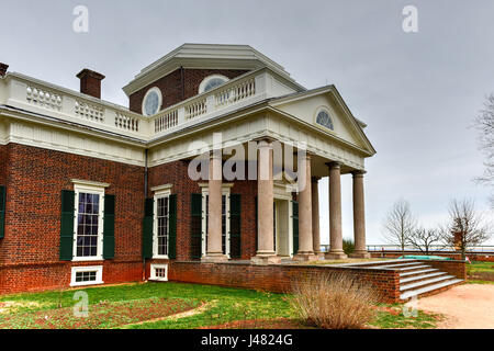 Hause Jeffersons Monticello bei Charlottesville, Virginia. Stockfoto