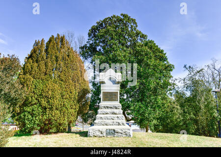 Denkmal für die 127. Pennsylvania Freiwilligen Infanterie auf dem Schlachtfeld in Fredericksburg, Virginia Stockfoto