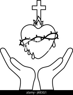 Heiliges Herz-Symbol Stock Vektor