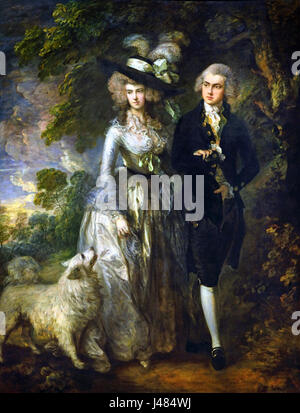 Herr und Frau William Hallett (Morgenspaziergang) 1785 von Thomas Gainsborough-1727-1788-UK-Vereinigtes Königreich-England Englisch britische Großbritannien Stockfoto