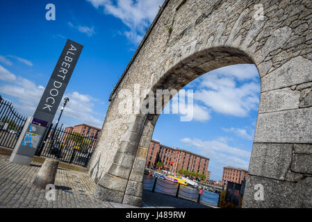 Albert Dock-Eingang-LIverpool Stockfoto