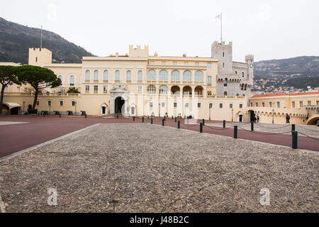 Palais Princier (Prince's Palast von Monaco), Monte Carlo, ist die offizielle Residenz des souveränen Fürsten von Monaco (derzeit Albert II.). Gebaut 1191 Stockfoto