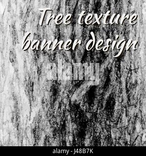 Rinde-Textur-Banner-Design. handgezeichnete Texturen Hintergrund hautnah Stock Vektor