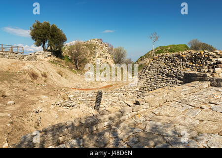 Stadtmauer und die Ruinen von Troja, Truva, UNESCO-Weltkulturerbe ...