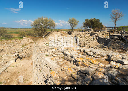 Stadtmauer und die Ruinen von Troja, Truva, UNESCO-Weltkulturerbe ...