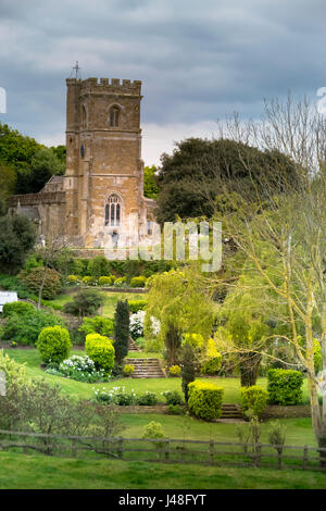 St. Nikolaus Pfarrkirche in Abbotsbury, Dorset, Großbritannien Stockfoto