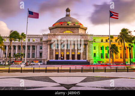San Juan, Puerto Rico Kapitol. Stockfoto