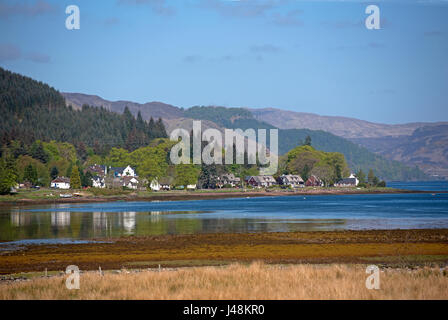 Ratagan, schottische West Küste Weiler am Ufer des Loch Duich im Pintail der Highland Region. Stockfoto