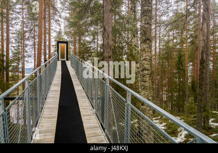 Baumhotel in Lappland, Schweden Stockfoto