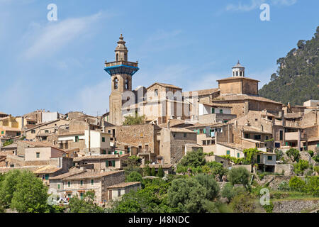 Panoramablick über Valldemossa, Mallorca, Spanien Stockfoto
