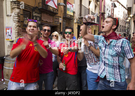 Weinfest von Logroño, La Rioja, Spanien Stockfoto