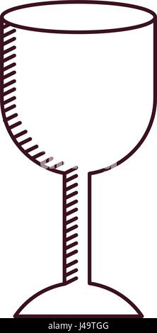 monochrome Silhouette des fragilen Verpackungsglas symbol Stock Vektor