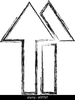 monochrome verschwommene Silhouette des Symbol-Handling-Paket bis richtig gelagert Stock Vektor