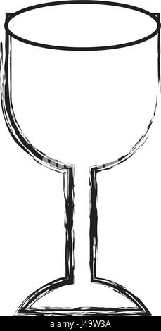 monochrome verschwommene Silhouette des fragilen Verpackungsglas symbol Stock Vektor