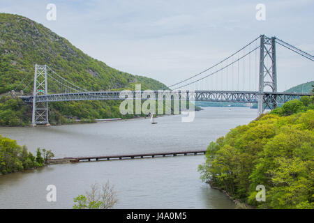 Skyline von Bear Mountain State Park von Fort Montgomery in Upstate New York Stockfoto