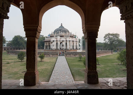 Blick Isa Khan Niyazi Grab befindet sich in Neu-Delhi, Indien. Stockfoto