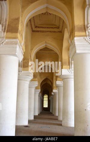 Madurai, Tamil Nadu / Indien - 21. März 2017 - Nayakkar Mahal Stockfoto