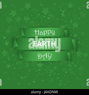 Glücklich Earth Day-Papier-Plakat. Vektor-illustration Stock Vektor
