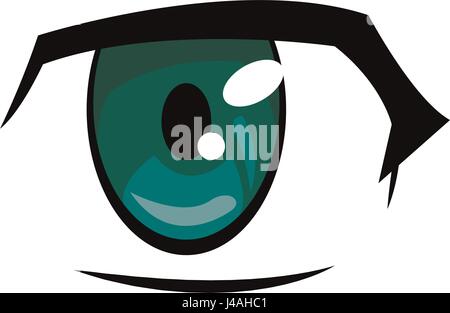 Anime Manga comic Ausdruck Auges Stock Vektor