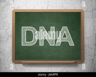 Medizinisches Konzept: DNA auf Tafel Hintergrund Stockfoto