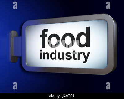 Manufacuring Konzept: Lebensmittelindustrie auf Billboard-Hintergrund Stockfoto