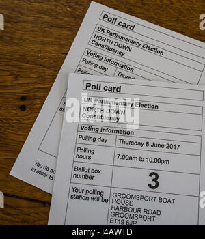 Parlamentswahlen-Polling-Karten Stockfoto