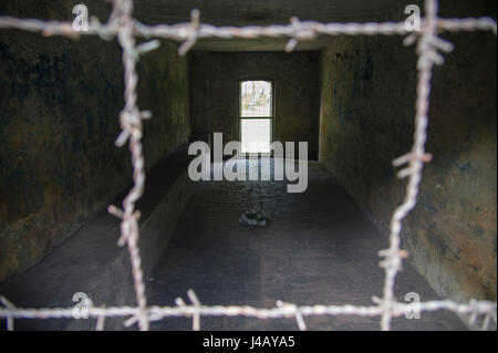 Innen Gaskammer in Nazi-deutschen Konzentrationslager KL Stutthof in 72 Jahrestag der Befreiung des Konzentrationslagers durch die Rote Armee im Museum o Stockfoto
