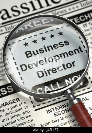 Business Development Director wollte. 3D. Stockfoto