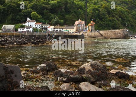 Rheinischen Turm Lynmouth Devon wurde vom General Rawdon Salzwasser für Hallenbäder zu speichern. Stockfoto