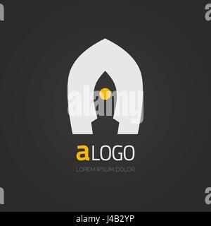 Kreative Rakete in ein Brief-Vektor-Logo-Design. Vektor-Zeichen. Zeichensymbole Schriftzug. Logo-Icon-Design für website Stock Vektor