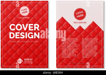 Cover Design Template im A4 Format Stock Vektor